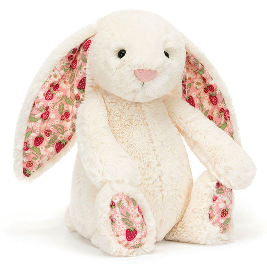 Jellycat Blossom Cream Bunny Berry Original Plush Toy – Soft Floral Bunny Gift